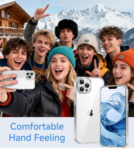 USLAI Case for iPhone 12 Pro Max, Anti-Yellowing, Crystal Clear Back, Shockproof & Military‑Grade Drop Protection - Transparent - color: Clear, size: iPhone 12 Pro Max