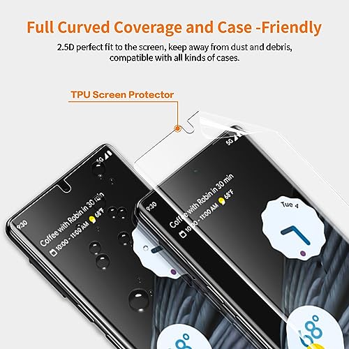 3 Pack for Google Pixel 7 Pro Self-Healing Screen Protector