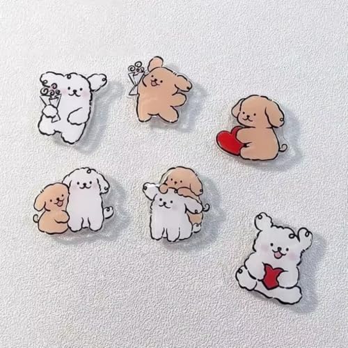 Magnetic Socket Pocket Stand Phone Grip Tok Bracket Korean Cute Cartoon Puppy Grip for iPhone Samsung Xiaomi Ring Finger Holder (C) - color: C