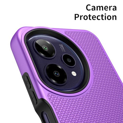 for Cricket Icon Plus 2026 (Plus Version Only) /AT&T Verge 2 Case with Tempered Glass Screen Protector,Dual Layer Heavy Duty Shockproof Protection (Purple) - color: Purple