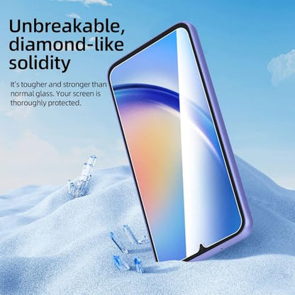 NEW'C 3 Pack Designed for Samsung Galaxy A34 5G, Screen Protector Tempered Glass, 9H Hardness, HD Screen Protector, 0.33 mm Ultra Clear, Ultra Resistant - size: A34 5G 6.6 inches