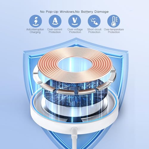Magnetic Wireless Charger Fast Apple Mag-Safe Charger for iPhone 16 Pro Max/16 Pro/iPhone 15Pro Max/15 Plus/14/13/12/AirPods 3/2/Pro/Pro 2 Magnet Charging Pad Mag Safe Chargerwith Dual Charging Ports - size: 6FT