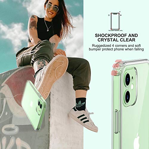 ULAK Clear Case for iPhone 12/iPhone 12 Pro 6.1inch, Crystal Clear | Hybrid Protective Slim Transparent Anti-Scratch Shock Absorption TPU Bumper Clear Phone Case for iPhone 12/12 Pro - color: Transparent