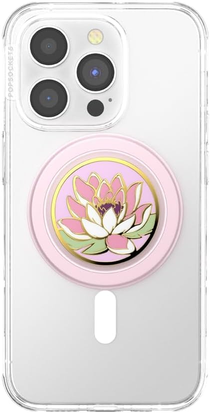 PopSockets Phone Grip for MagSafe, Magnetic Holder- Water Lily - color: Water Lily MagSafe, style: MagSafe