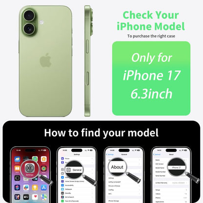 GRECAZO Magnetic Ultra-Thin Frosted Soft Touch Skin Borderless Carbon Fiber Style Texture for iPhone 17 Frameless Case 6.3" Slim Minimalist Lightweight Matte Hard for MagSafe Cover Case-Black - size: iPhone 17