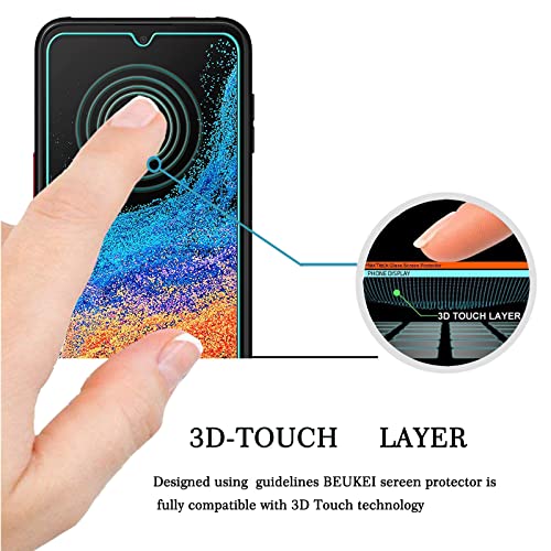 (3 Pack) Compatible for Samsung Galaxy Xcover6 Pro/Galaxy Xcover 6 Pro/Galaxy Xcover Pro 2 Screen Protector Tempered Glass,Touch Sensitive,Case Friendly, 9H Hardness