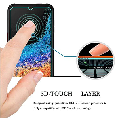 (3 Pack) Compatible for Samsung Galaxy Xcover6 Pro/Galaxy Xcover 6 Pro/Galaxy Xcover Pro 2 Screen Protector Tempered Glass,Touch Sensitive,Case Friendly, 9H Hardness