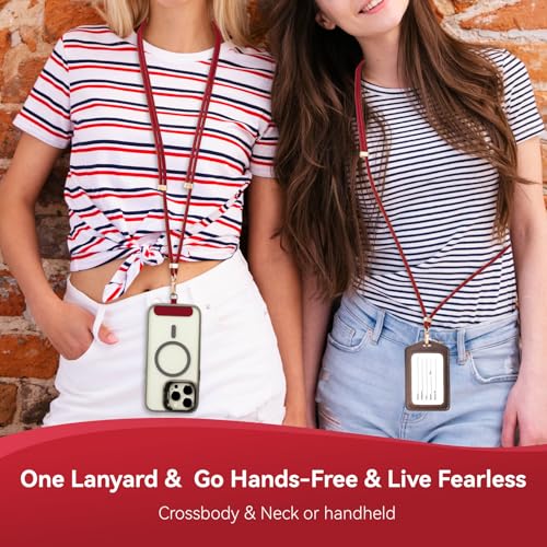 VVAAGG Cell Phone Lanyard for iPhone Crossbody Phone Strap - color: Red