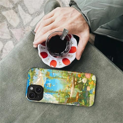 Case for iPhone 15 Plus, Shockproof Hybrid Protective Phone Case, Dual-Layer Drop Protection Anti-Scratch, Sunny Garden - color: Sunny Garden, size: iPhone 15 Plus