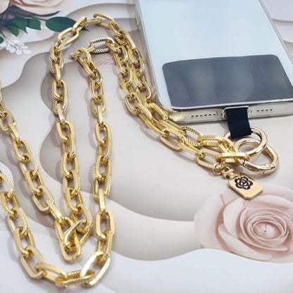 AGEN KGEN Phone Charms Cell Lanyard Wrist Strap Universal Crossbody Multifunctional Neck Strap for Keys Phone Case (2x Square Chain) - color: 2x Square Chain