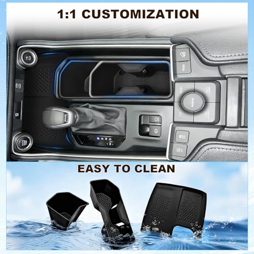 Cup Holder Insert & Wireless Charging Mat for Toyota Grand Highlander - size: For Grand Highlander 2024-2026 2pcs