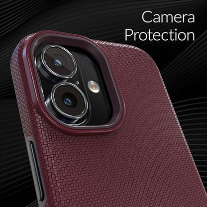 Crave Dual Guard Compatible with iPhone 16 Case, Compatible with MagSafe Shockproof Protection Dual Layer Case for Apple iPhone 16 (6.1") - Berry - color: Berry