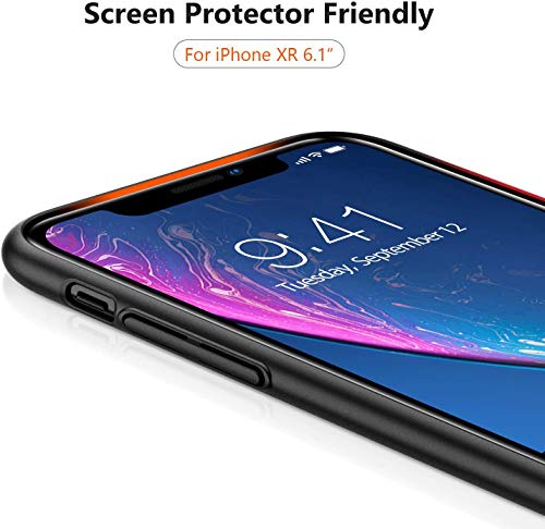 LRK Ultra Thin Black Case Compatible with iPhone XR, 6.1 Inch: Slim, Soft, and Flexible (NOT Hard) [Matte Finish] Protective Black Phone Cover for iPhone XR - Matte Black - size: iPhone XR