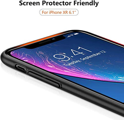 LRK Ultra Thin Black Case Compatible with iPhone XR, 6.1 Inch: Slim, Soft, and Flexible (NOT Hard) [Matte Finish] Protective Black Phone Cover for iPhone XR - Matte Black - size: iPhone XR