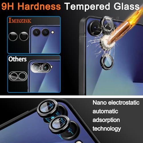 IMBZBK 9 in 1 Screen Protector for Samsung Galaxy Z Flip 7, 3+3+3 Pack - color: Z Flip 7-Transparent