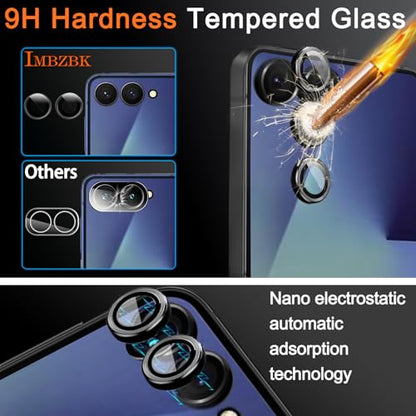 IMBZBK 9 in 1 Screen Protector for Samsung Galaxy Z Flip 7, 3+3+3 Pack - color: Z Flip 7-Transparent