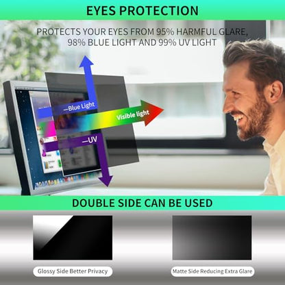 2 Pack 34 Inch Privacy Screen for 21:9 Curved and Flat Monitors - size: 2 Pack-34''Monitor Screen Protector (21:9)