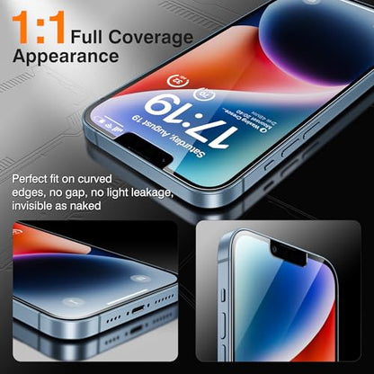 EZ-GLAZ-4+2 Pack for iPhone 14 Privacy Screen Protector (6.1") - size: iPhone 14