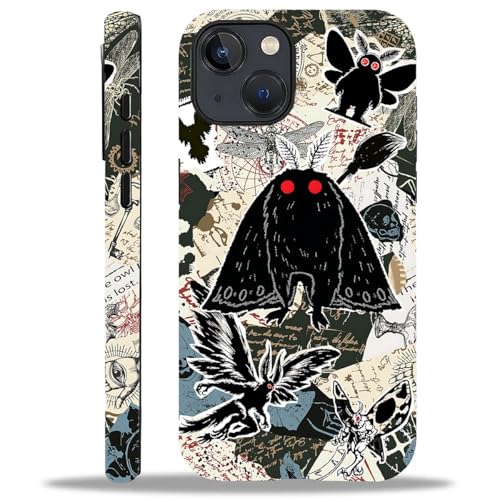 Case for iPhone 14 Plus, Dual Layer Phone Cover, Mothman Collage | Shockproof Hybrid Phone Case, Soft TPU and Hard PC, Durable Anti-Scratch Protection - color: Mothman Collage, size: Iphone 14 Plus