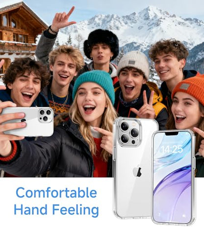 USLAI Case for iPhone 13 Pro Max, Anti-Yellowing, Crystal Clear Back, Shockproof & Military‑Grade Drop Protection - Transparent - color: Clear, size: iPhone 13 Pro Max
