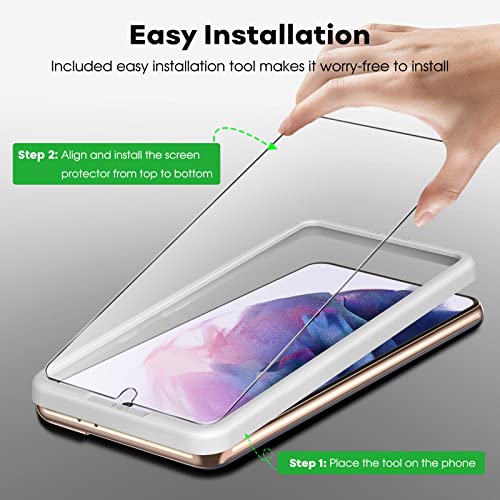 JETech Screen Protector for Samsung Galaxy S21, 2+2 Pack - size: Galaxy S21