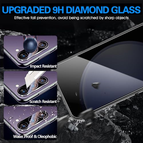 [2+2 Pack for Samsung Galaxy A16 / A17 5G Privacy Screen Protector Tempered Glass 6.7 inch with Camera Lens Protector, Case Friendly, Anti Spy, 9H Hardness, Anti Scratch, Bubble Free - color: A16