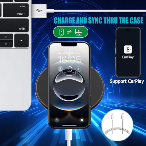 Battery Case for iPhone 16e/17e, Upgraded 10800mAh Rechargeable Portable Extended Battery Pack Supported Qi Wireless Charging Case Compatible with iPhone 16e/17e(6.1 inch) Charger Cover(Black) - size: iPhone 16e/17e