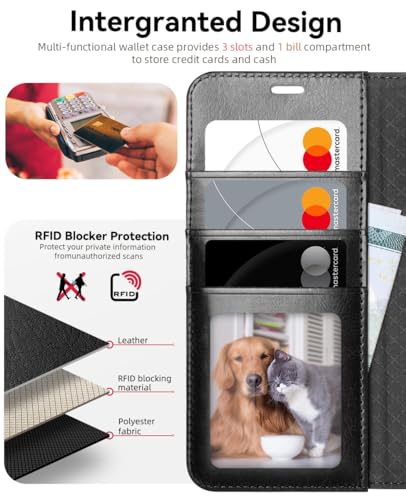 OCASE Compatible with Galaxy S25 Wallet Case, PU Leather Flip Folio Case with Card Holders RFID Blocking Kickstand [Shockproof TPU Inner Shell] Protective Phone Cover 6.2 Inch 2025, Black - color: Black, size: Samsung Galaxy S25