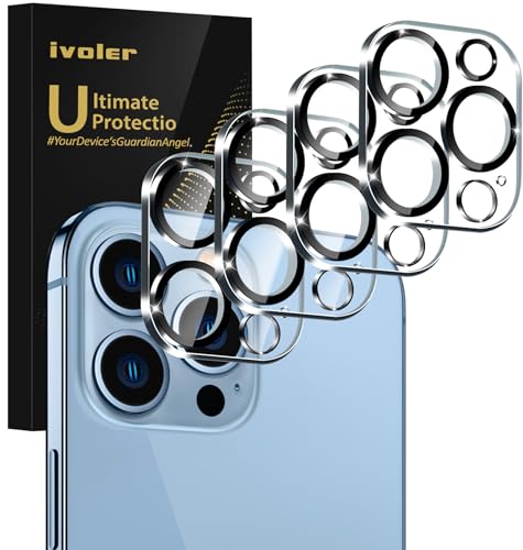 ivoler Camera Lens Protector for iPhone 13 Pro Max 6.7"/13 Pro 6.1", 4 Pack - size: iPhone 13 Pro Max 6.7”/13 Pro 6.1”