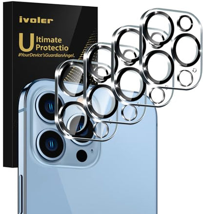 ivoler Camera Lens Protector for iPhone 13 Pro Max 6.7"/13 Pro 6.1", 4 Pack - size: iPhone 13 Pro Max 6.7”/13 Pro 6.1”