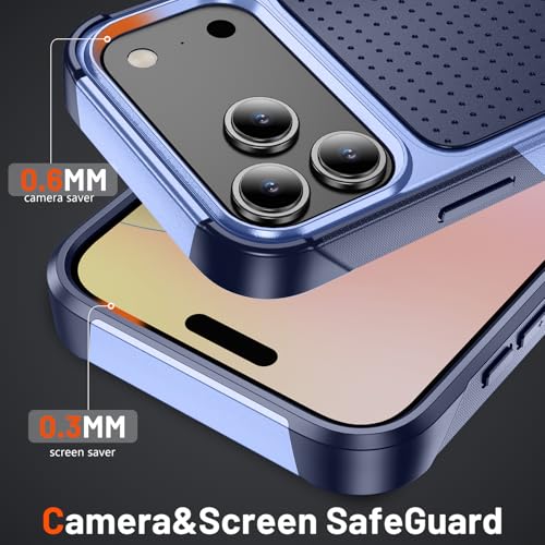 Designed for iPhone 17 Pro Max Case 2 in 1 Gift Militay Grade Drop Protective Rugged Heavy Duty Cover Shockproof Case for iPhone 17 Pro Max Phone Case for Women Men Boy Girl (Purple) - color: Purple