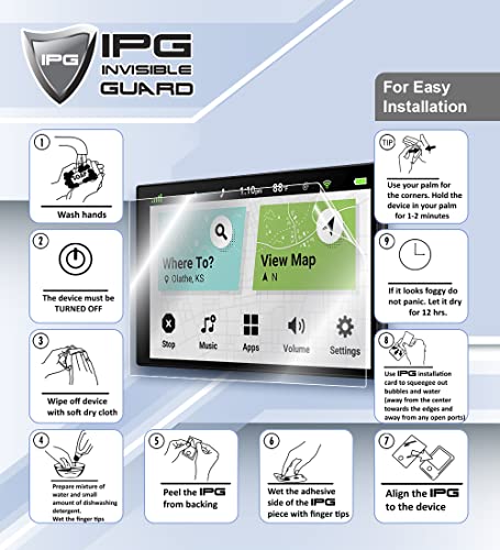 IPG for SJOYBRING JOY-M005 Double Din Car Radio 7 Inch Touchscreen HydroGel Screen Protector Invisible Ultra HD Clear Film Anti Scratch Skin Guard - Smooth/Self-Healing/Bubble -Free for JOY-M005