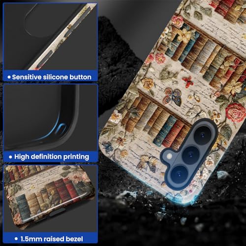 Compatible with Samsung Galaxy S26 Case,Glossy Case All-Round Protection Shockproof Anti-Scratches TPU Cover,Cases for Man Woman-Antique Bookshelf - color: Antique Bookshelf, size: Galaxy S26