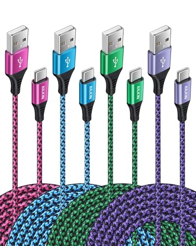 [4Pack/6FT] USB Type C to USB A Cable, 3A Fast Charging Long Android USBC - size: 6ft, style: USB C
