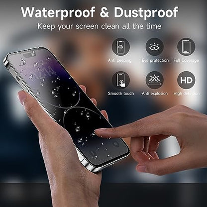 3 Pack for Privacy Screen Protector for iPhone 15/15 Pro - size: 15 Pro