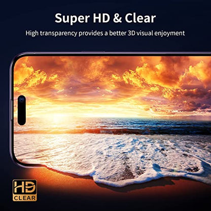Fotbor for [2+2 Pack] iPhone 14 Pro Max Privacy Screen Protector with Camera Lens Protector, Privacy Screen with Easy Installation Kit, Anti Spy Private Tempered Glass Film 6.7 Inch - size: iPhone 14 Pro Max-6.7 inch