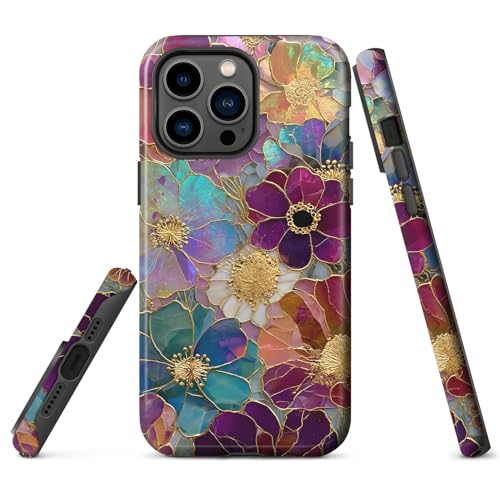 Generic Case Compatible with iPhone 12 Pro,iPhone12,Luxuriously Blooming Flowers Phone Women,Dual-Layer 12 Pro - color: Luxuriously blooming flowers, size: for iPhone 12 Pro/12
