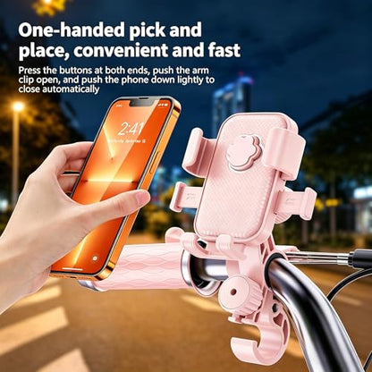 Pink Phone Holder for Electric Scooter, Bike Phone Mount for Women - color: Pink