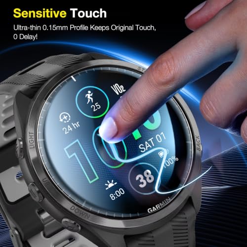 LK 6 Pack for Garmin forerunner 965 Screen Protector, Self-Healing TPU - size: 47mm