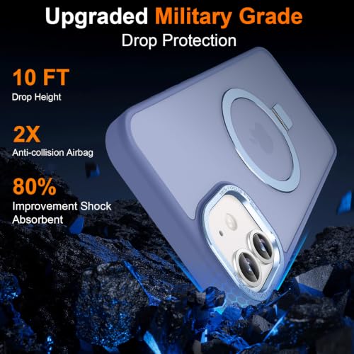 Magnetic for iPhone 11 Case with Ring Stand, Sierra Blue - color: Sierra Blue, size: Iphone 11 6.1 inches