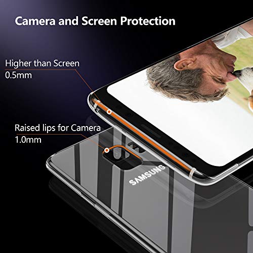 Galaxy S9 Slim Case,Thin TPU Silicone Flexible Soft Skin Gel Lightweight Anti-Scratch Shock Absorption Protective Cases Cover for Samsung Galaxy S9,Crystal Clear - color: Crystal Clear