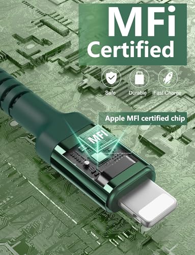 iPhone Charger Cable 3FT 2Pack, USB to Lightning Cable Extra Durable iPhone - color: Green, size: 3FT, style: USB A to Lightning