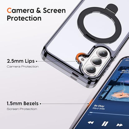 Clear Case for Samsung Galaxy S26 Plus with Stand 6.7",Black - color: Black, size: Samsung Galaxy S26 Plus