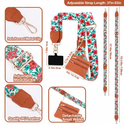 XANGNIER Clip and Go Strap for Phone with Wallet Crossbody,Multicolor 28 - color: Multicolor 28