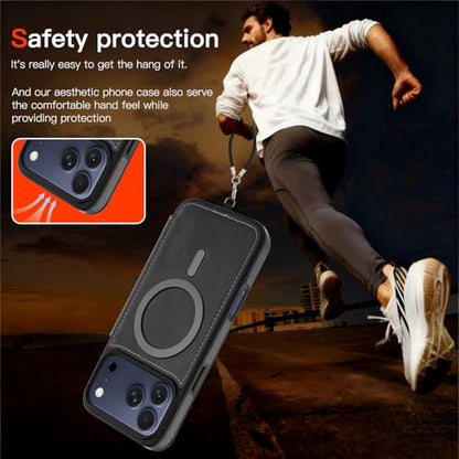 Wallet Phone Case Crafted for iPhone 17 Pro Gray | PU Leather Phone Case Flip Cover Wrist Strap Card Holder Slots - color: Gray-2, size: iPhone 17 Pro