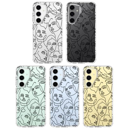 MOSNOVO Case for Samsung Galaxy S24 FE, [Buffertech 6.6ft Military-Grade Drop Protection] [Anti Peel Off Tech] Clear TPU Bumper Phone Case Cover Design - Abstract Face Line Art - color: Clear - Abstract Face Line Art, size: Samsung Galaxy S24 FE