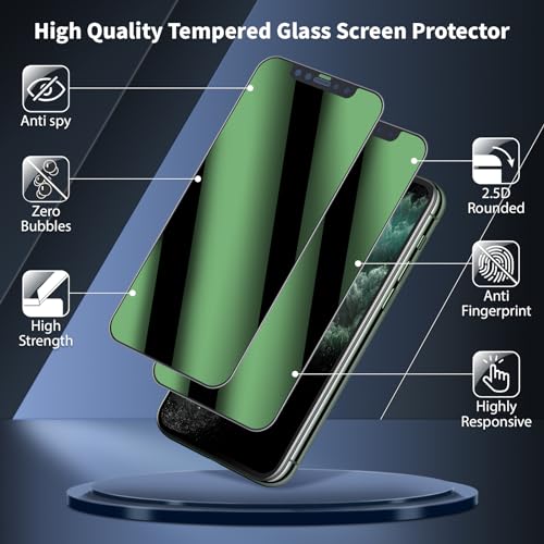 [3 Pack] for iPhone 11 Pro Max/Xs Max Privacy Screen Protector - size: iPhone 11 Pro Max/Xs Max