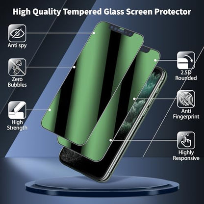 [3 Pack] for iPhone 11 Pro Max/Xs Max Privacy Screen Protector - size: iPhone 11 Pro Max/Xs Max
