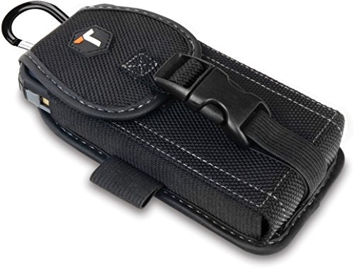 ToughTested Heavy Duty Phone Holster, Belt Clip & Carabiner Tactical Pouch | Rugged smartphone case with 6-point protection and secure hook-and-loop closure for worksites and travel