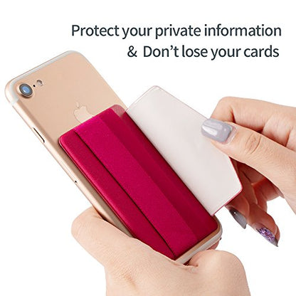 Sinjimoru Phone Grip Card Holder with Flap, Adhesive Card Holder, Finger Strap for Phone, Sinji Pouch B-Flap